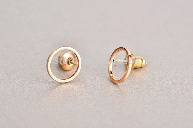 Jisensp Women Fashion Br Hollow Round Stud Earrings Tiny Circle Jisensp Women Fashion Br Hollow Round Stud Earrings Tiny Circle Shape Elegant Simple Cute Earring