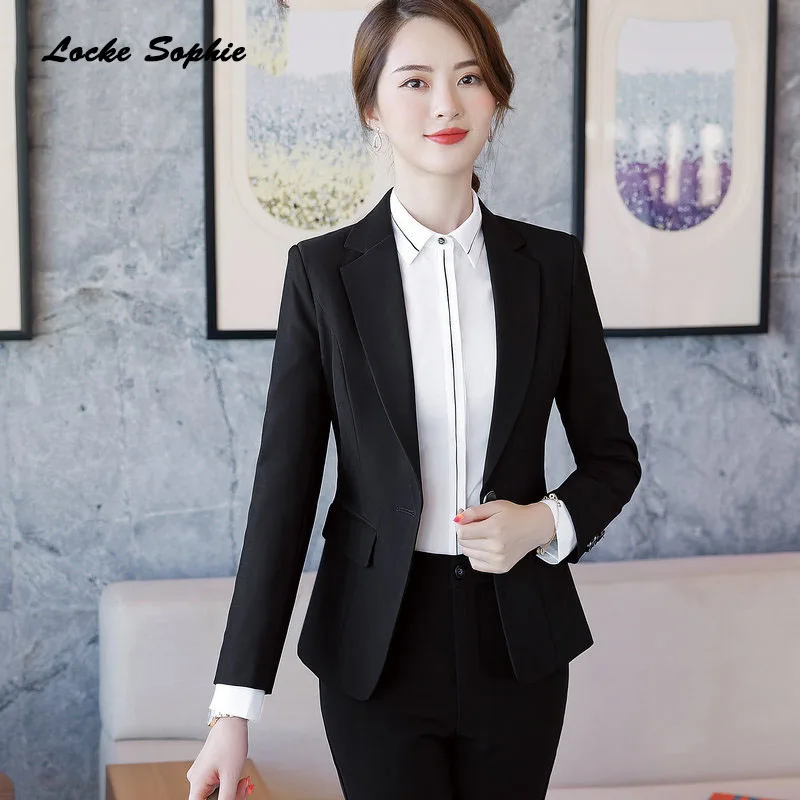 Women's Plus size Blazers coats 2019 Autumn cotton blend Splicing Long sleeves Small Suits jackets ladies Skinny Blazers Suits