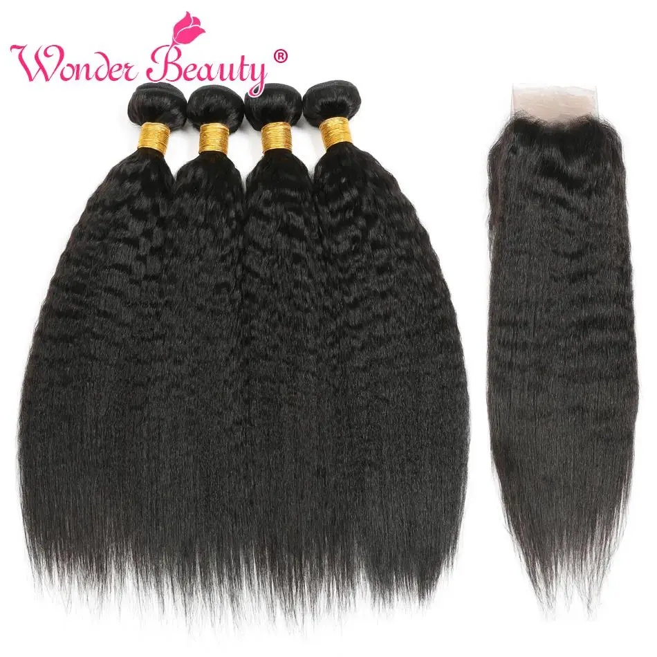 Human hair bundles with closure