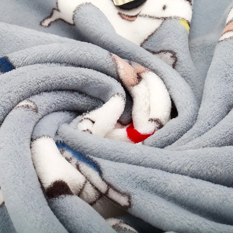 Синий Розовый бультерьер Печатный коралловый Флисовое одеяло для собаки, теплый мягкий коврик для домашних животных для маленьких средних и больших кошек, собак 200X150 см
