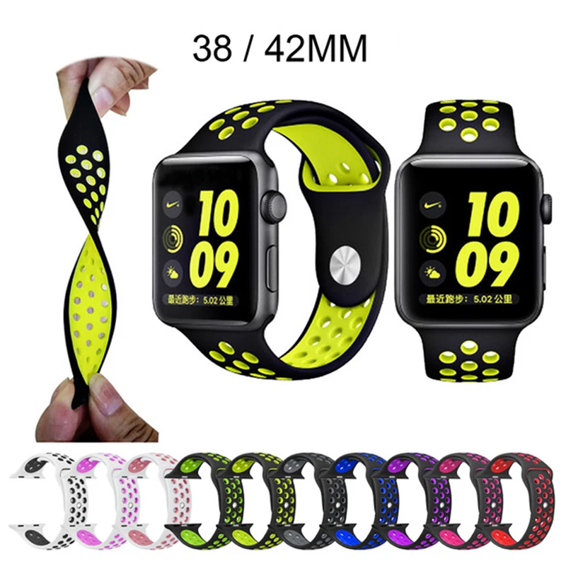 

JKER Soft Silicone Band Strap for Apple Watch 42mm 38mm Bracelet Wristband Watch Watchband For Apple Strap Series 3 2 1