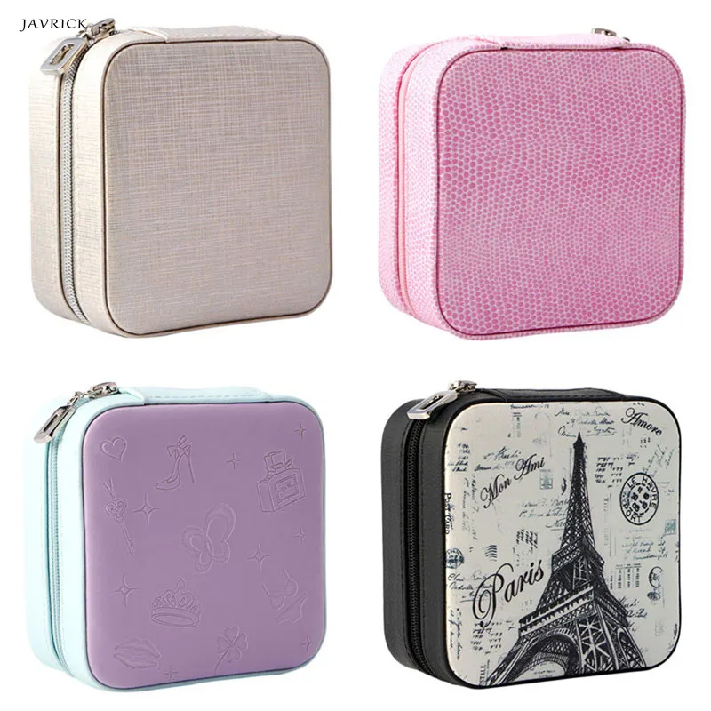  JAVRICK Jewelry Box Cosmetic Faux Leather Necklace Ring Travel Storage Case Display Travel Case Bes