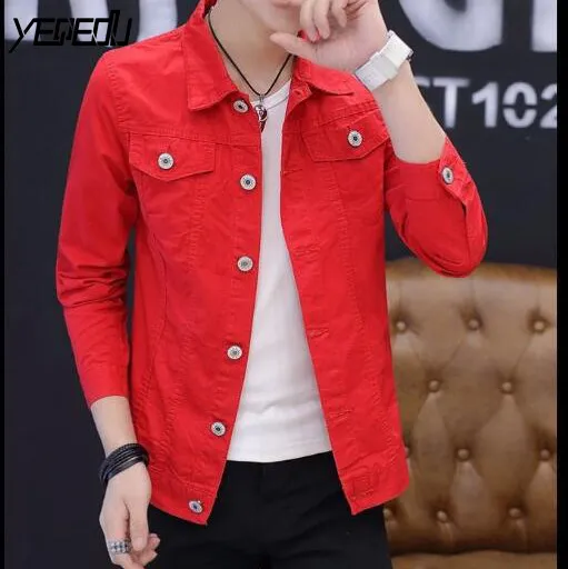 #7404 2019 Spring Windbreaker Casual Slim Denim Jacket Men Jeans Jacket Short White/Black/Red Coat Streetwear Bomber Jacket #7404 2019 Spring Windbreaker Casual Slim Denim Jacket Men Jeans Jacket Short White/Black/Red Coat Streetwear Bomber Jacket