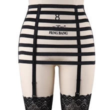 Горячие Новинки для женщин модные подвязки юбка чулок подвязки для чулок Harajuku черный эластичный бандаж садо белье