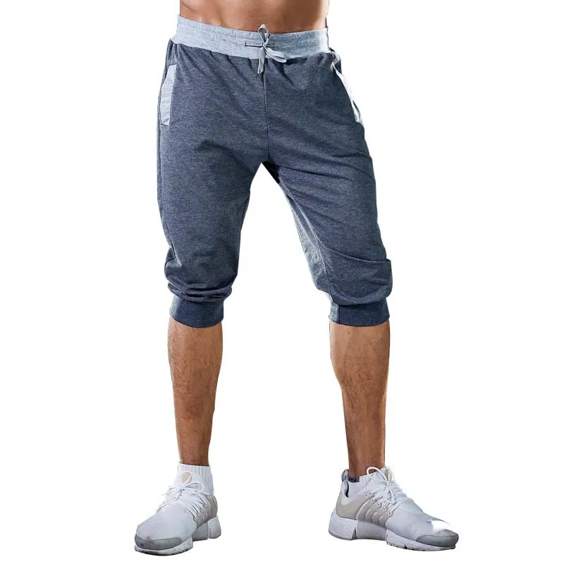 Модные летние повседневные мужские шорты для фитнеса шорты для бега Homme удобные короткие мужские брюки до колена бордшорты - Color: 4