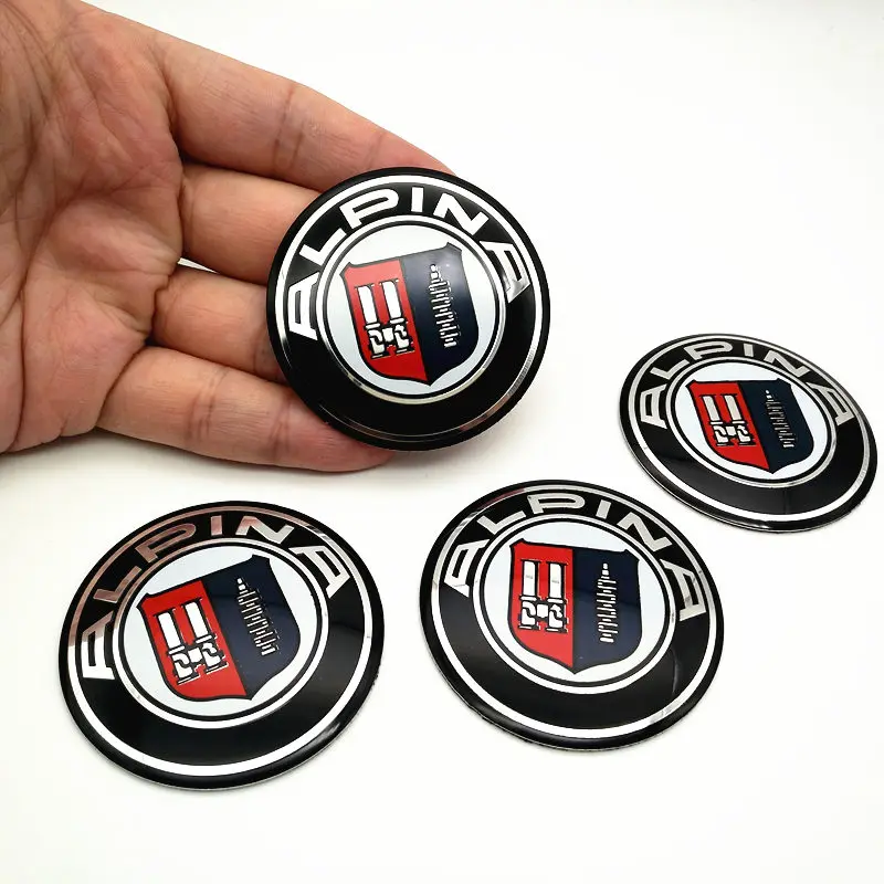 

4pcs 56.5mm For Alpina logo car emblem Wheel Center Hub sticker Rim badge covers Car-styling For BMW X1 X3 X4 Car Styling