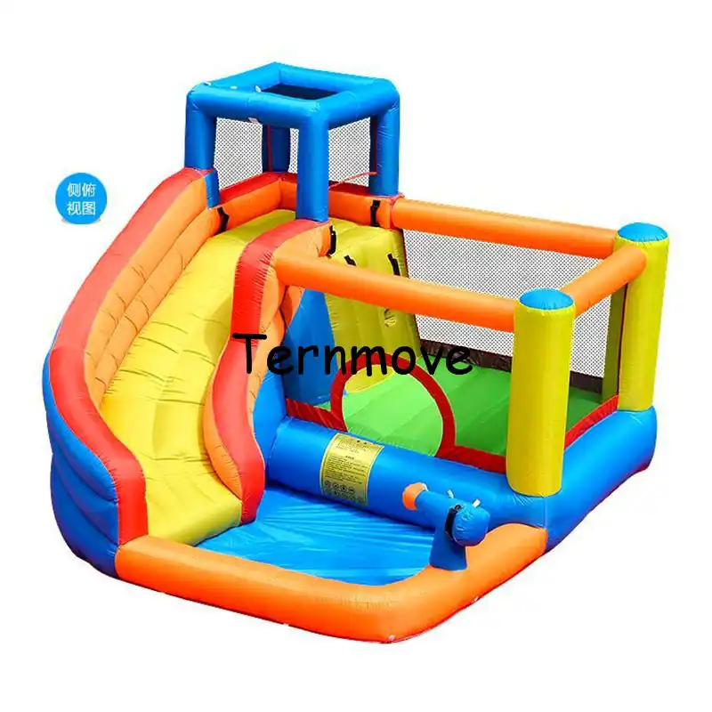 Chateau Gonflable Gonflable Avec Glissiere D Eau Mini Saut D Espace Chateau Maison Arriere Cour Saut D Interieur Avec Glissiere Aliexpress