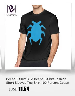 Футболка Beetle, черная, красная, летняя, плюс размер, футболка, потрясающая, 100 хлопок, короткий рукав, мужская, с принтом, футболка