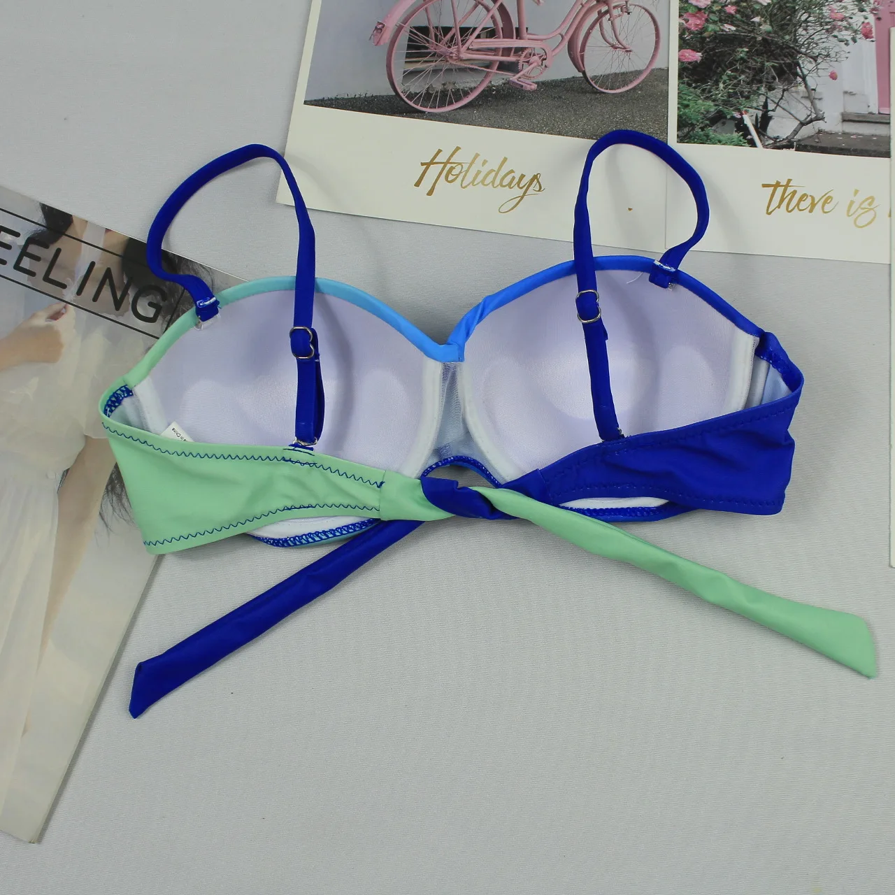 2018 Gradual blue Bikini Set Bandeau swimsuit swimsuits women summer 2018 HTB1sGzAXsTxK1Rjy0Fgq6yovpXaz - 2018 Gradual blue Bikini Set Bandeau swimsuit swimsuits women summer 2018