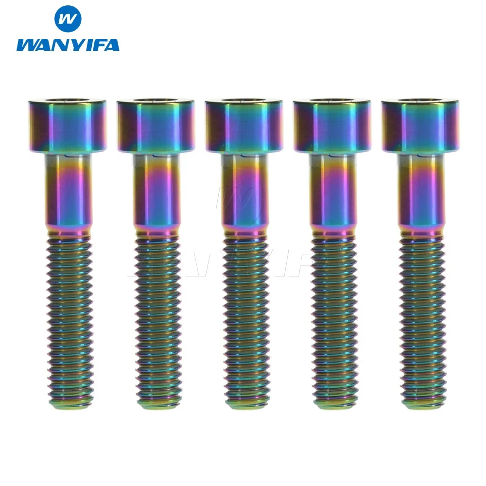 Wanyifa 5 шт. Титановые Болты Винты M8x20 25 30 35 40 50 мм клеймо хенд для велосипедного
