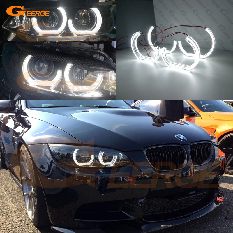 For BMW 3 Series E90 E92 E93 M3 Coupe and cabriolet 2007-2013 Excellent DTM M4 Style Ultra bright led Angel Eyes kit For BMW 3 Series E90 E92 E93 M3 Coupe and cabriolet 2007-2013 Excellent DTM M4 Style Ultra bright led Angel Eyes kit