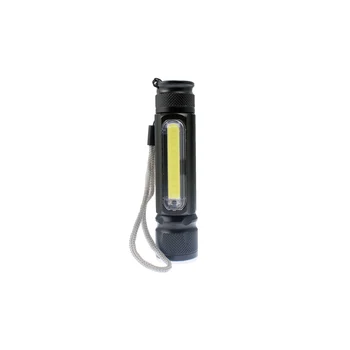 

USB Rechargeable Battery LED Flashlight XML-T6 Torch COB Side Light Electric Torch Night Lamp Strong Magnet Base Night Light