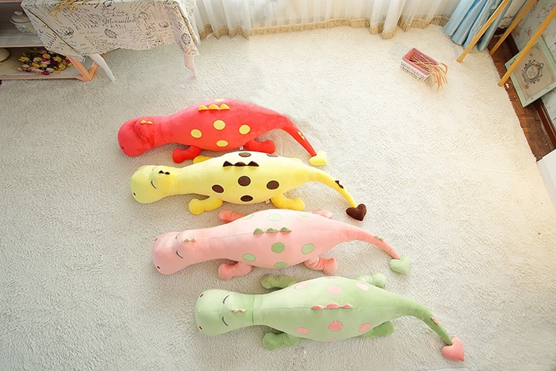 Dorimytrader Kawaii Anime Dinosaur Plush Toy Pillow Large Stuffed Soft Cartoon Colorful  Dinosuars Doll for Kids Friends Gift Decoration 59inch 150cm DY50244 (8)
