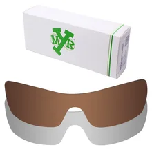 2 шт. Mryok поляризованные Сменные линзы с защитой от царапин для солнцезащитных очков-солнцезащитные очки в стиле Окли Batwolf линзы серебристого титана и бронзового коричневого цвета