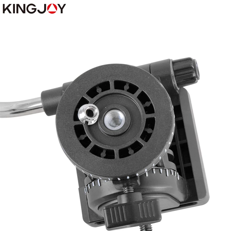 KINGJOY официальный VT-1510 панорамный штатив головка; гидравлика подвижная видеокамера головка шариковая головка для штатива монопод Камера держатель Подставка для цифровых однообъективных зеркальных камер и однообъективных зеркальных
