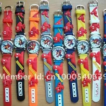 DHL, 200 шт./партия, Детские Кварцевые часы с рисунком Человека-паука для мальчиков