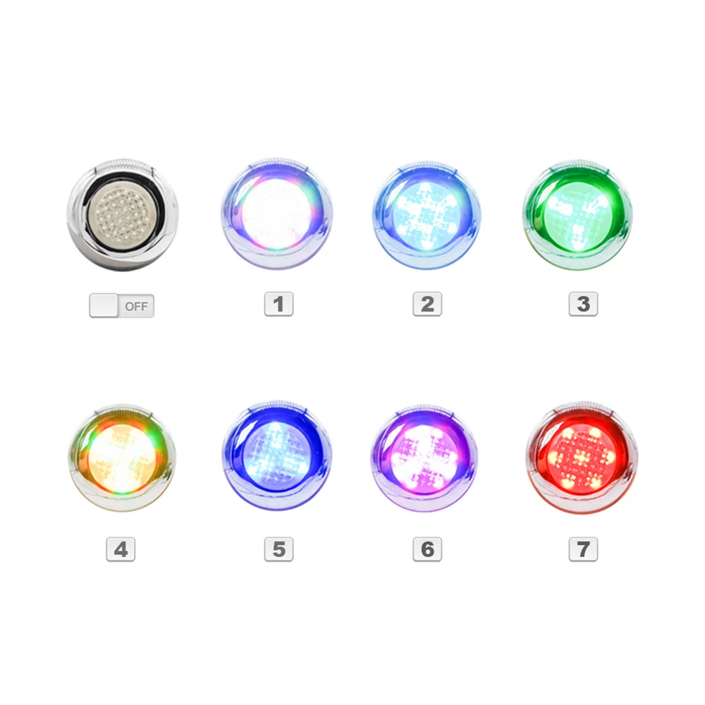 

1 Pcs AC 12V multi-color self-changing LED light for shower or bathtub underwater LED light shower cabin accessories