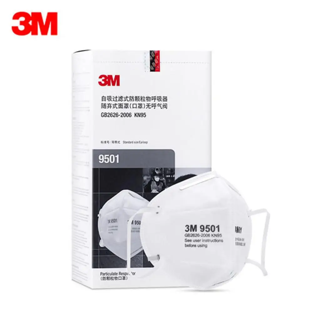 

50Pcs/box 3M 9501 Breathe Mask original Anti-dust Masks KN95 Standard mask Haze Riding Protective Masks Anti-particles