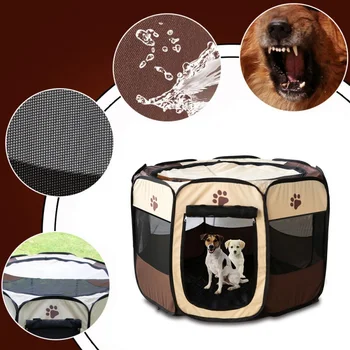 

Ship From US Soft Dog Puppy House Portable Folding Pet tent Dog House Cage Dog Cat Tent Playpen Puppy Kennel Outdoor Supplies