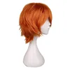 QQXCAIW-perruque de Cosplay synthétique courte pour homme, coiffure de Costume, Orange et résistante à la chaleur pour garçon ► Photo 2/4