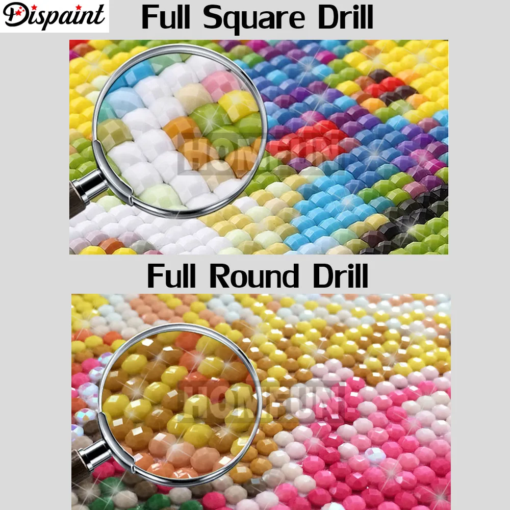 Dispaint كامل مربع/جولة الحفر 5D DIY الماس اللوحة \