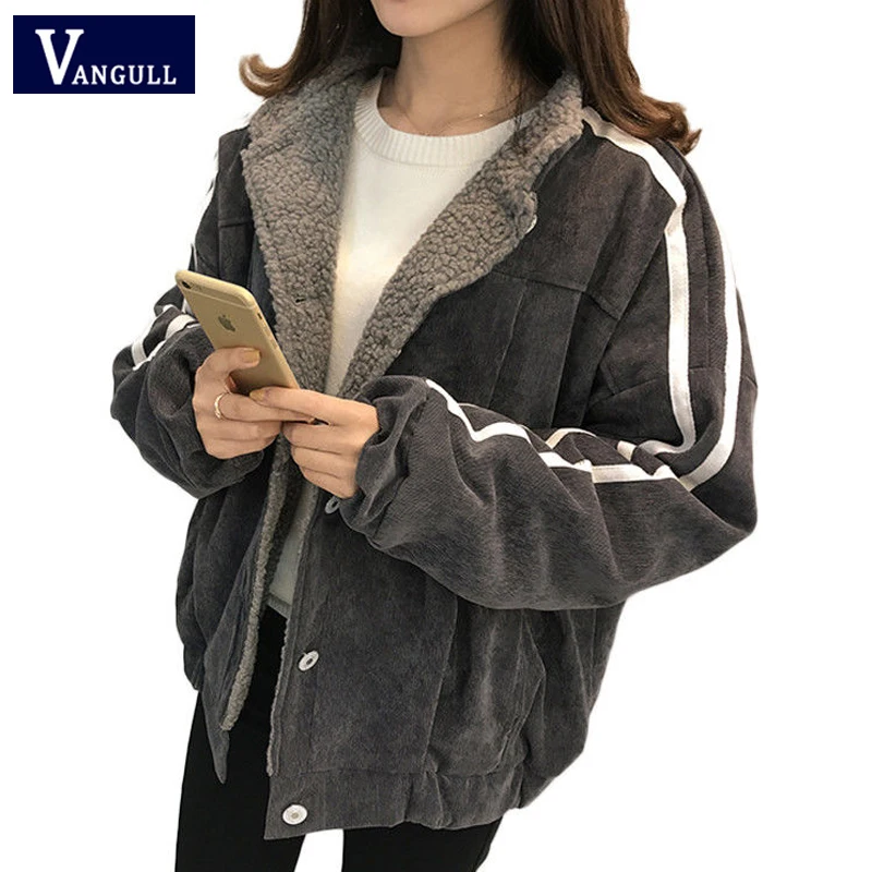 astounding  Vangull Women Jacket Winter New Cotton Lamb Velvet Thick Coat 2019 Autumn Casual Female Long Sleeve
