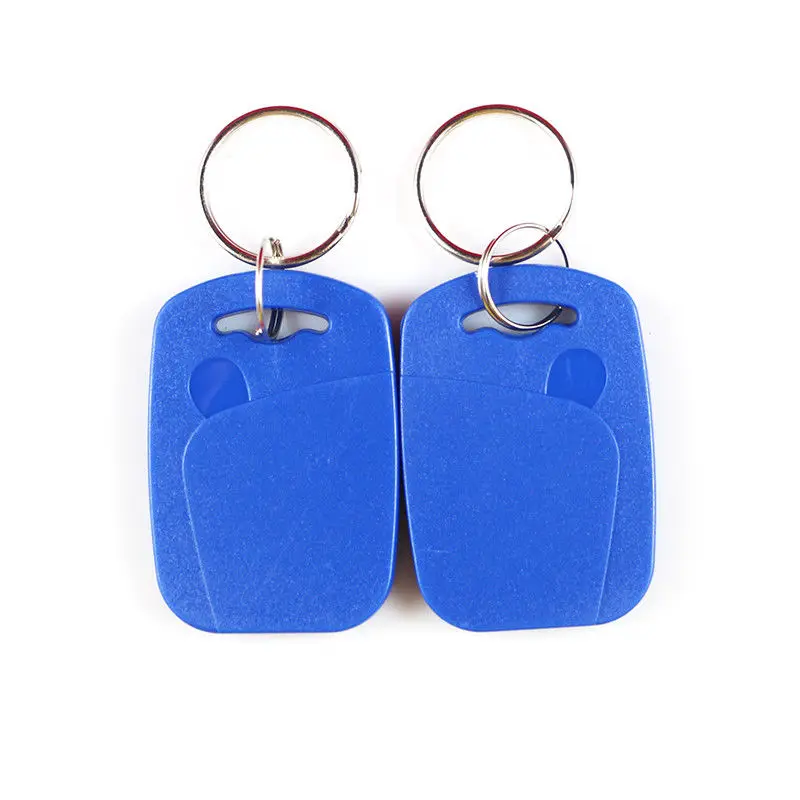 

10pcs Dual Frequency 13.56MHZ UID Changeable Writable IC T5577 125KHZ ID T5577 Rewritable RFID Copier Key Fob (Pack of 10) Blue