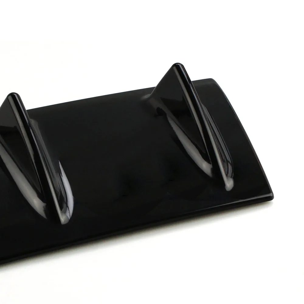 14 дюймов ABS универсальный черный Задний бампер для губ шасси диффузор спойлер Акула 3 плавника стиль заднего шасси защита спойлер RS-LKT025S