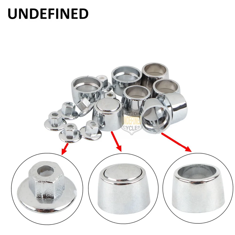 

Motorcycle Parts 8Pcs Chrome Plastic Hollow Point Sleeve & Hot Spot Kit 1/4" Socket Head Screws Bolt Cover For Harley UNDEFINED