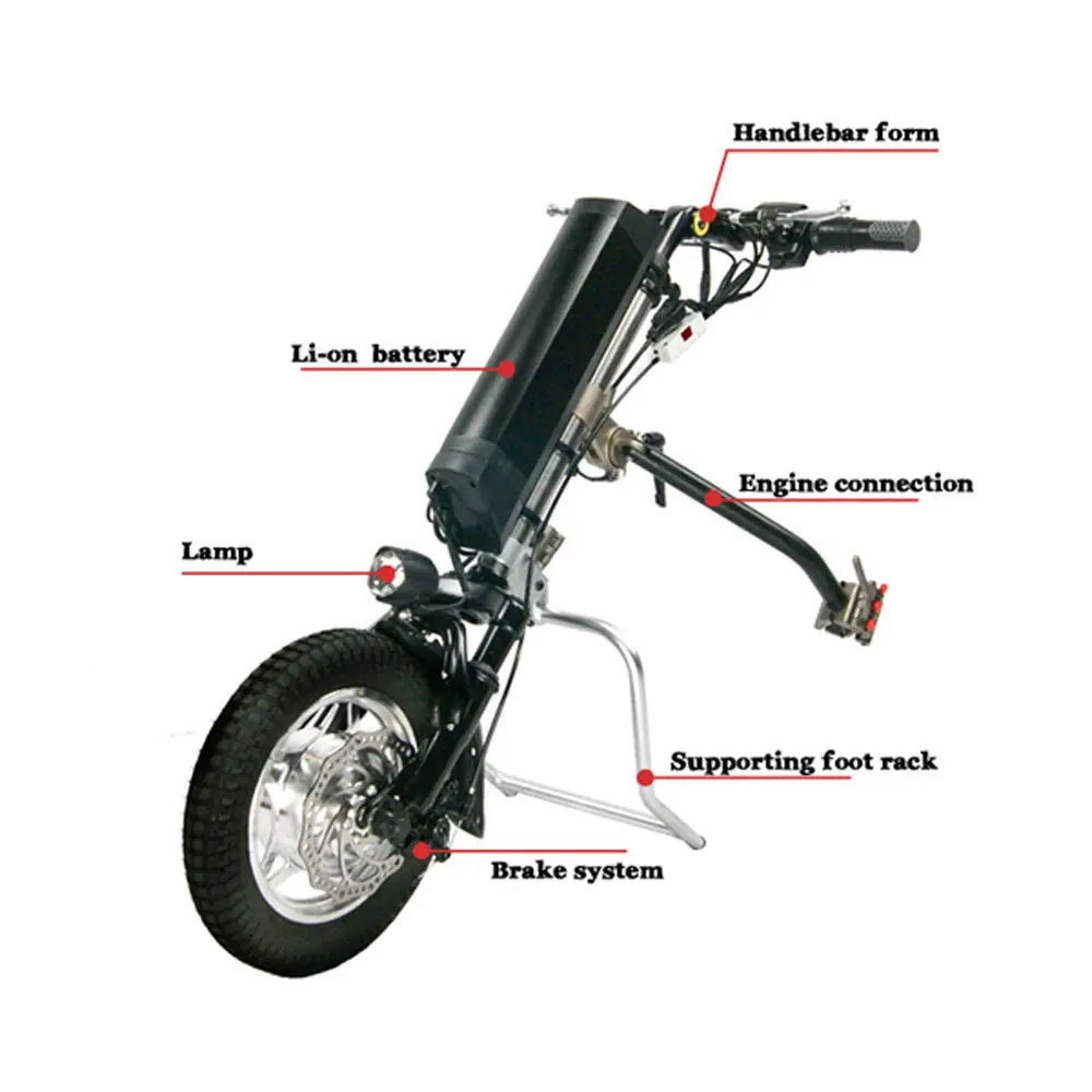 Perfect Free shipping 36V 250W electric handcycle lightweight electric power wheelchair conversion kit 2 Perfect Free shipping 36V 250W electric handcycle lightweight electric power wheelchair conversion kit 2