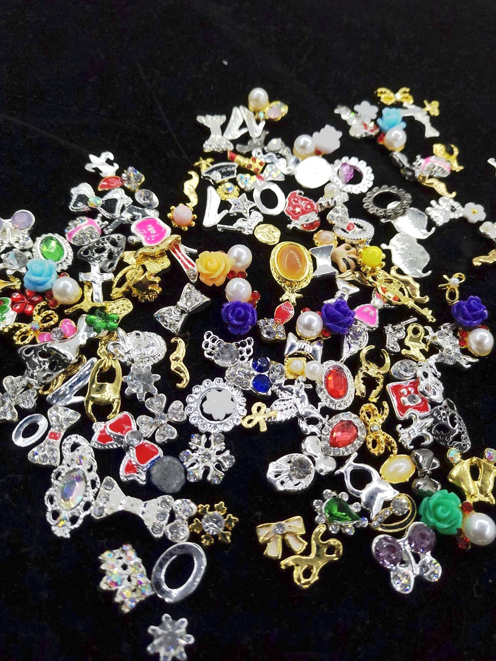 Strass украшения для ногтей 2018 смешанные кристаллы Стразы бусины DIY 3D шкатулка