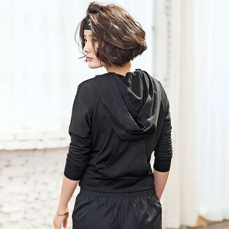 Lumier Workout Jacket Women Yoga Top Long Sleeve Fitness Sport Shirts Cut Out On Back Gym Fit Breathable Net Running Hoodies (12)