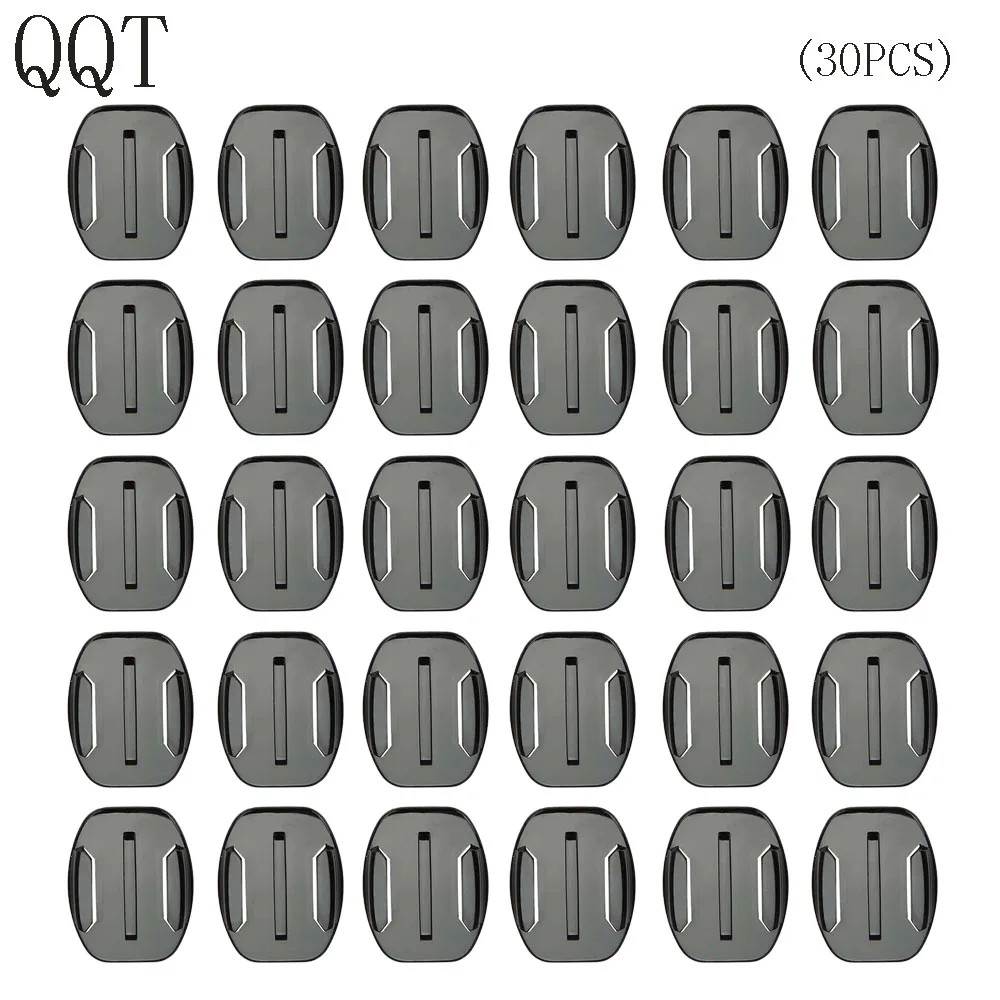 Koop QQT 30 Stks Oppervlak Mount Mount Base Voor Go pro Hero 6 5 4 3 + 2 voor SJ4000 voor Xiaomi voor Yi Sport Camera Accessoires
