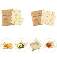 Beeswax пищевая обертка s контейнеры пищевые Многоразовые Экологичные мыть обертка эластичная крышка пищевая обертка-Размер Средний(28x28, 20x20,36X36)-набор из 3