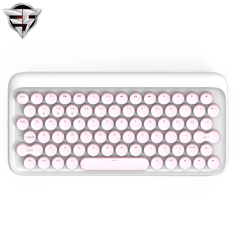 Lofree Dot Bluetooth Mechanical Keyboard Pink Wireless Backlit Round button for ipad Iphone Macbook PC computer
