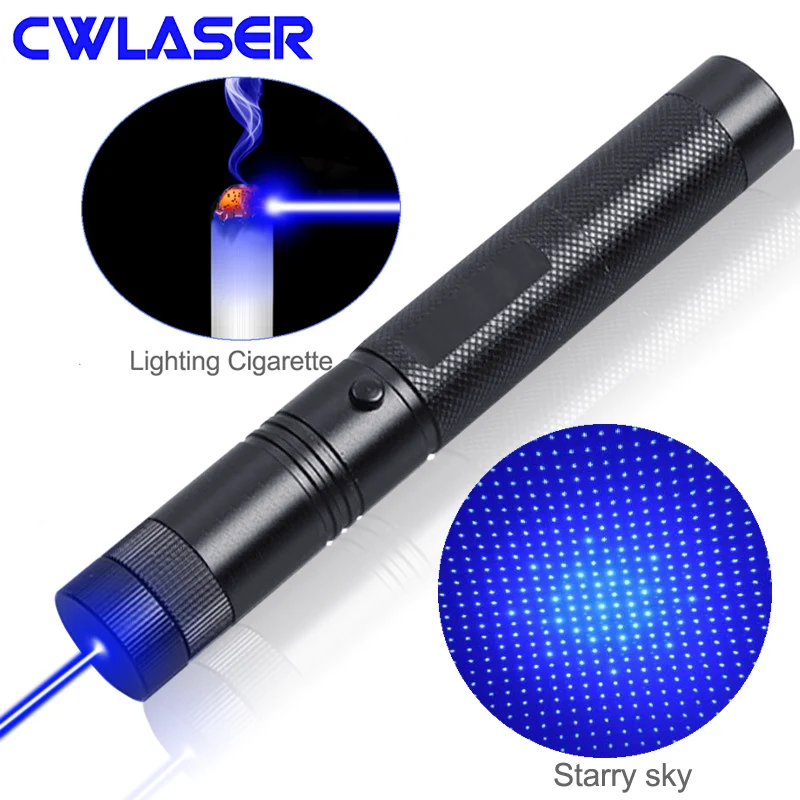 CWLASER 10000 20000m мощный 2 в 1 1000mW 450nm Фокусируемый синий лазерный указатель (303) с замком