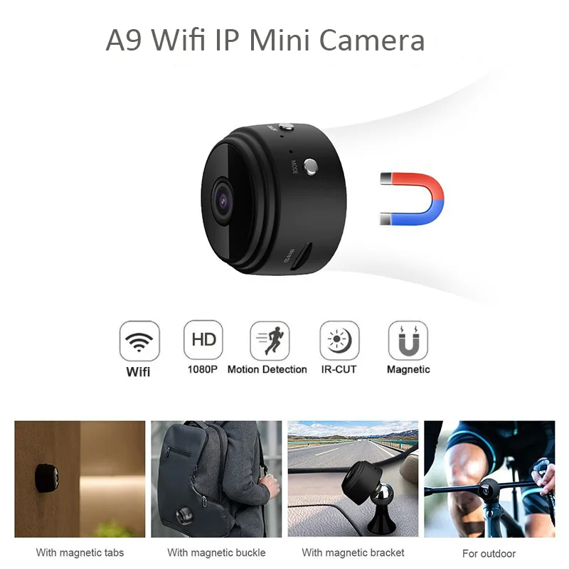 A9 Full HD 1080P Мини Wifi камера инфракрасного ночного видения микро камера беспроводная IP P2P мини камера с детектором движения DV DVR камера