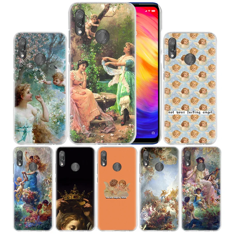

Angel Cupid Art Paint Case for Xiaomi Redmi Go Note 7 6 6A Pro S2 5 5A 4X Mi A1 A2 9 Mix 3 5G 8 lite Play F1 Hard PC Phone Cover