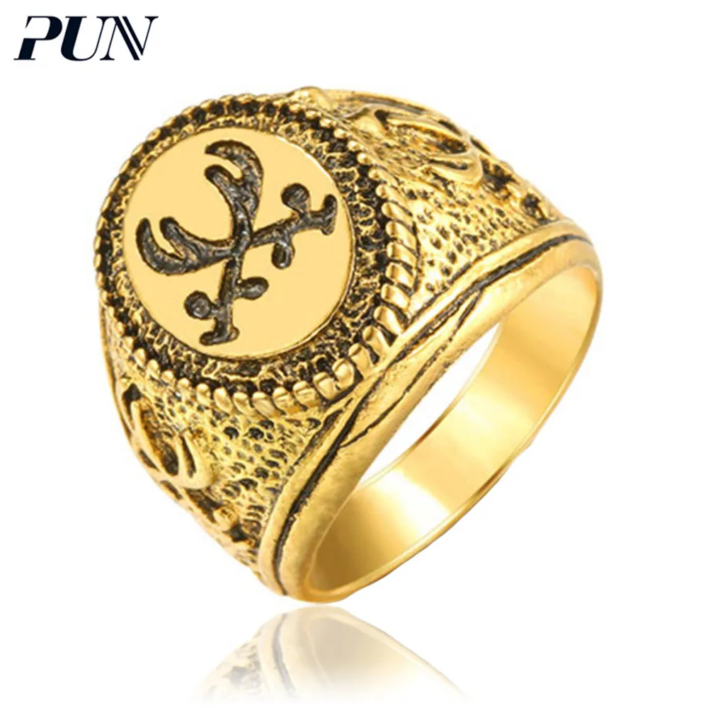 PUN punk finger muslim islam allah amulet vintage gothic big male ring