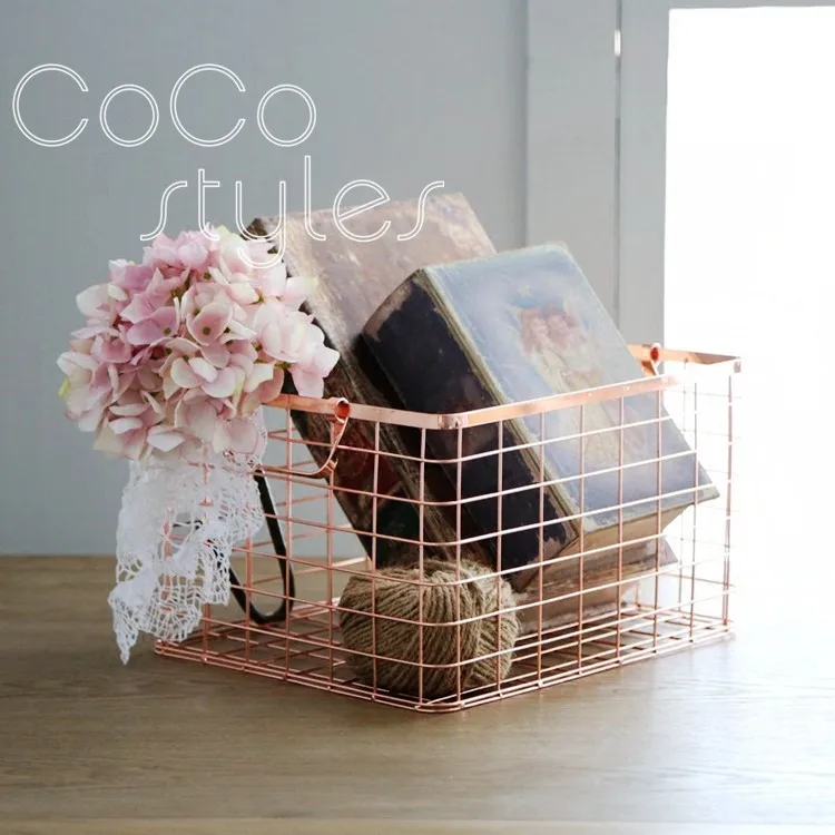 

Cocostyles extravagant aesthete tasteful rose gold iron baske for premium style wedding home decoration #superseptember