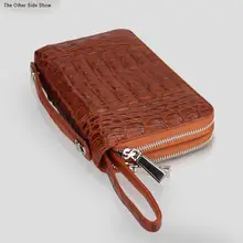 Натуральная кожа аллигатора кошельки+ крокодиловая кожа Кожа Мужские Кошельки и портмоне