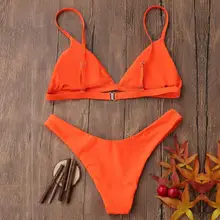 Новое поступление сексуальный купальник женский пуш-ап пляжный бюстгальтер с подкладкой комплект бикини Купальник лаконичный набор для купания женский купальный костюм