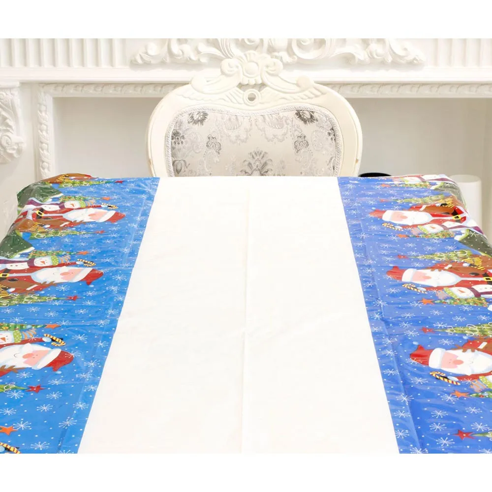 

Disposable Merry Christmas Rectangular Printed PVC Cartoon Tablecloth 110x180cm merry christmas decoration ornaments christmas