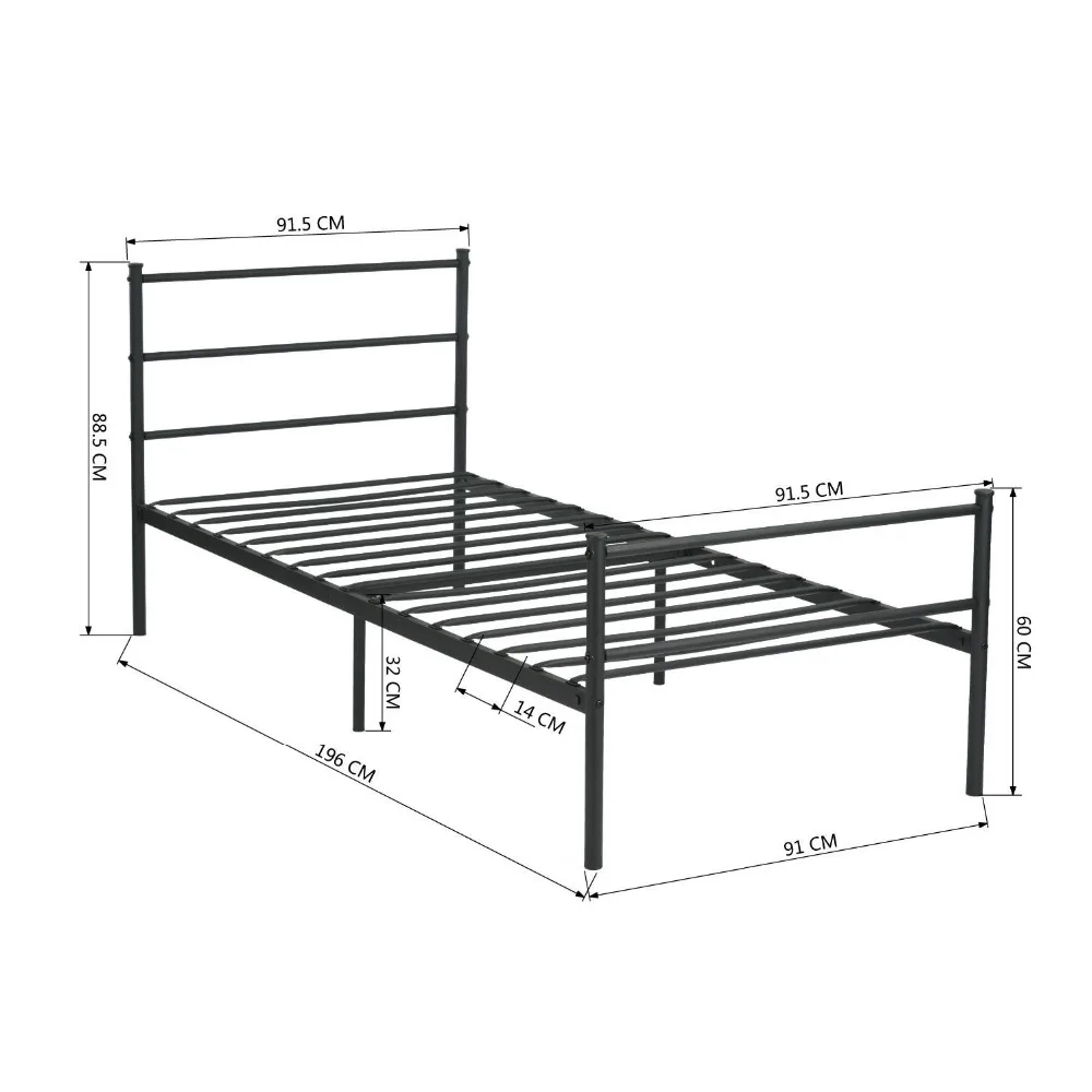 Aingoo Stainless Steel Single Metal Bed Frame Modern Style Bedroom Furniture Standard 3ft Twin Size Bed Iblack Silver White Modern Bedroom Furniture Modern Style Bedroom Furniturebedroom Furniture Aliexpress How Wide Is A Single Bed Frame