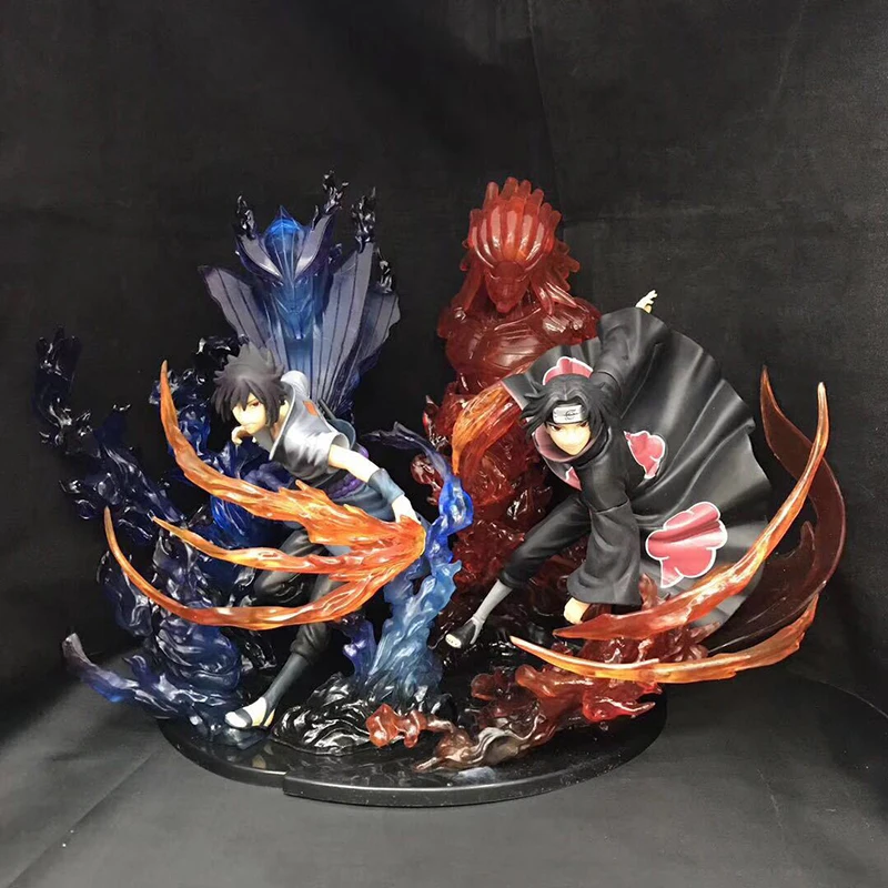 

23cm Anime Naruto PVC Action Figure Zero Uchiha Itachi Fire Sasuke Susanoo Relation Collection Model Toy