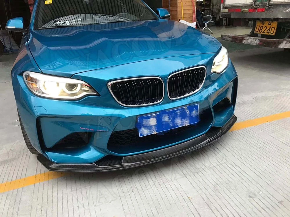 Передний бампер из углеродного волокна спойлер для BMW 2 серии F87 M2 2015 2018 MT стильная