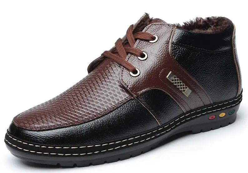 black brown Fine Zero/Новинка; Мужские модельные туфли из натуральной кожи в деловом стиле; зимние теплые плюшевые туфли на меху со шнуровкой; удобные мужские мягкие оксфорды ручной работы для вождения - Цвет: black brown