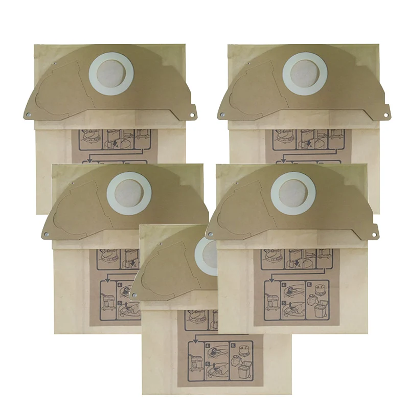 

Top Quality Thicken Vacuum Cleaner Parts Accessories 5PCS Dust Filter Paper Bag for KARCHER MV2 WD2.000-WD2.399 A2000-A2099