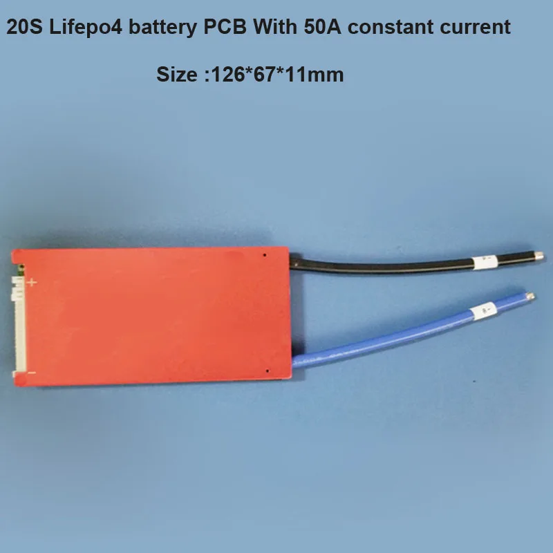 Защитная печатная плата PCB и BMS аккумулятора мотоцикла 60 в 20S Lifepo4 EV с зарядным