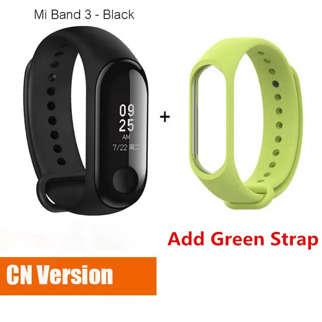 Xiaomi mi-браслет 3 mi band 2 Смарт-часы фитнес-Браслет фитнес-трекер OLED тачпад монитор сна пульс - Цвет: Global add Green